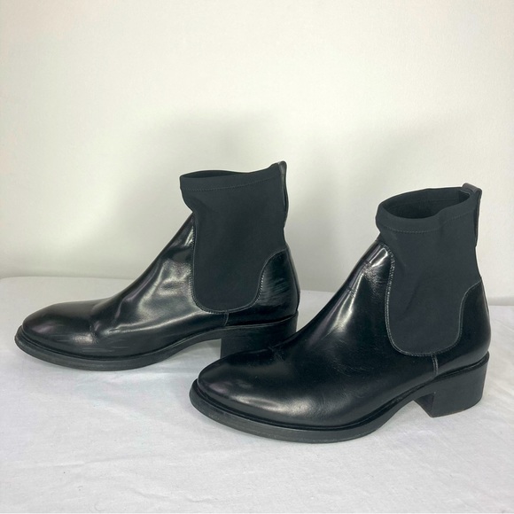 ACNE Black Leather Chelsea Boot - Picture 1 of 8